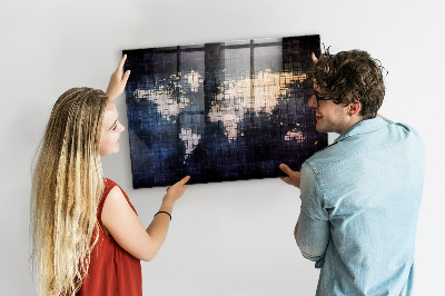 Magnetická tabule pro děti Abstraktní mapa světa