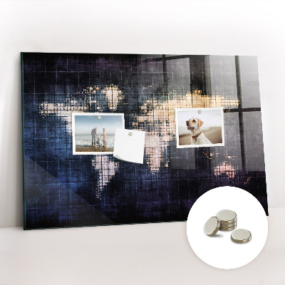 Magnetická tabule pro děti Abstraktní mapa světa