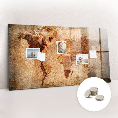 Magnetická tabule pro děti Stará mapa světa
