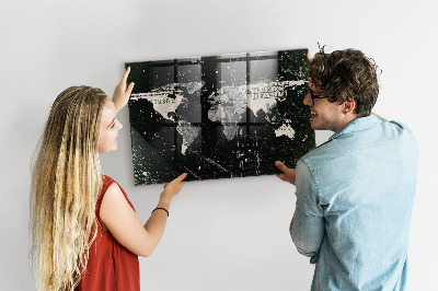 Magnetická tabule pro děti Mapa světa dolaru