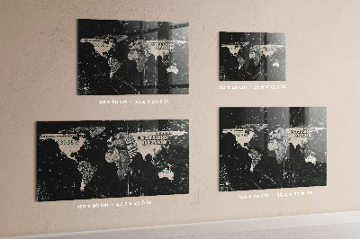 Magnetická tabule pro děti Mapa světa dolaru