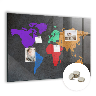 Magnetická tabule pro děti Mapa světa