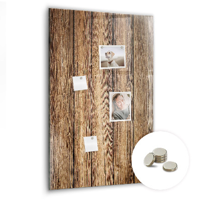 Skleněná magnetická tabule Textura dřeva