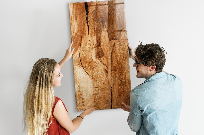 Skleněná magnetická tabule Přírodní dřevo