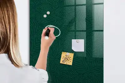 Magnetická psací tabule se vzorem listnatých linií