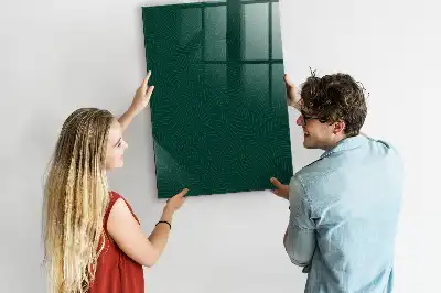 Magnetická psací tabule se vzorem listnatých linií