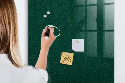 Magnetická psací tabule se vzorem listnatých linií
