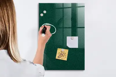 Magnetická psací tabule se vzorem listnatých linií