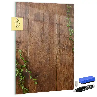 Magnetická kreslící tabule v designu rustikálního dřeva