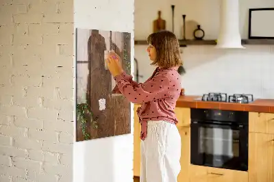 Magnetická kreslící tabule v designu rustikálního dřeva