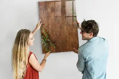 Magnetická kreslící tabule v designu rustikálního dřeva