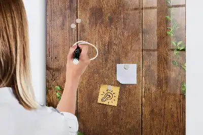 Magnetická kreslící tabule v designu rustikálního dřeva