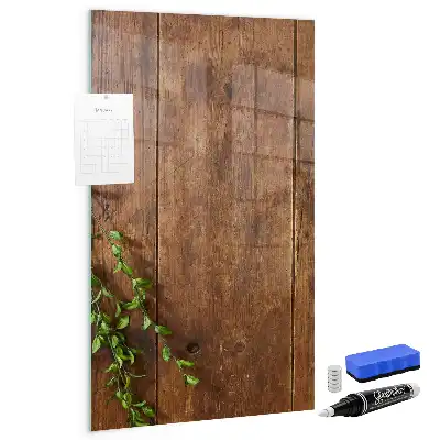 Magnetická kreslící tabule v designu rustikálního dřeva