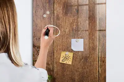 Magnetická kreslící tabule v designu rustikálního dřeva