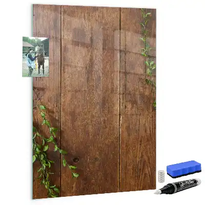 Magnetická kreslící tabule v designu rustikálního dřeva