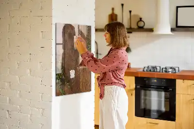 Magnetická kreslící tabule v designu rustikálního dřeva