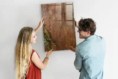 Magnetická kreslící tabule v designu rustikálního dřeva