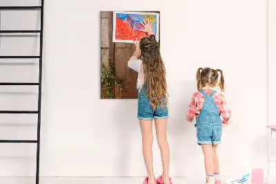 Magnetická kreslící tabule v designu rustikálního dřeva