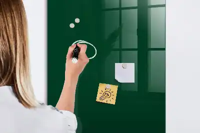 Magnetická psací tabule v lahvově zelené barvě