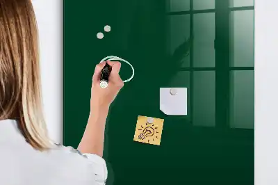 Magnetická psací tabule v lahvově zelené barvě