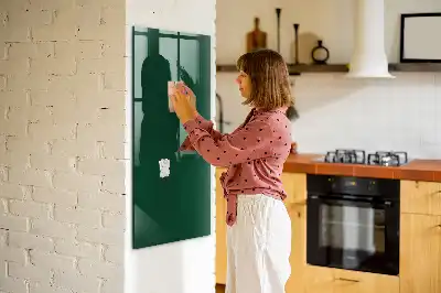 Magnetická psací tabule v lahvově zelené barvě