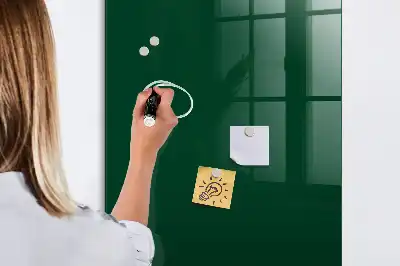 Magnetická psací tabule v lahvově zelené barvě