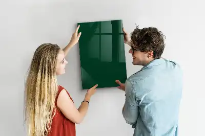Magnetická psací tabule v lahvově zelené barvě