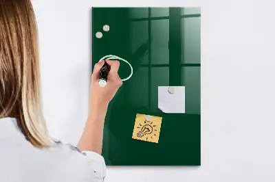 Magnetická psací tabule v lahvově zelené barvě