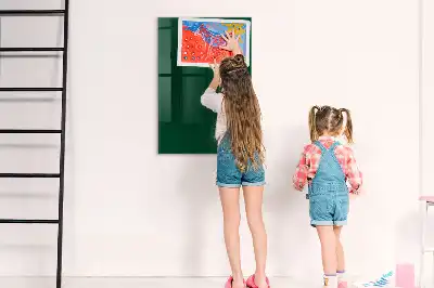 Magnetická psací tabule v lahvově zelené barvě