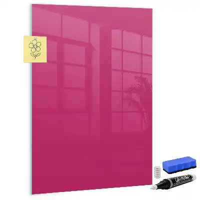 Magnetická psací tabule v sytě růžové barvě