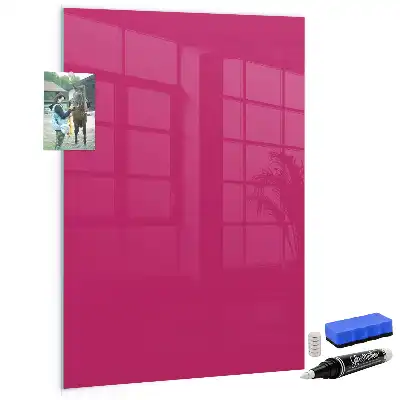 Magnetická psací tabule v sytě růžové barvě