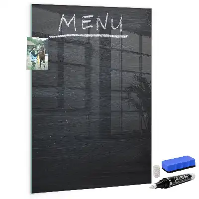 Magnetická psací tabule na menu