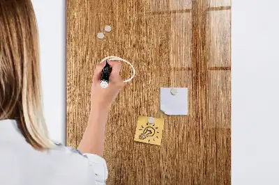 Magnetická kreslící tabule v dekoru teplého dřeva
