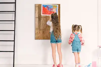 Magnetická kreslící tabule v dekoru teplého dřeva