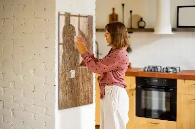 Magnetická kreslící tabule v dekoru teplého dřeva