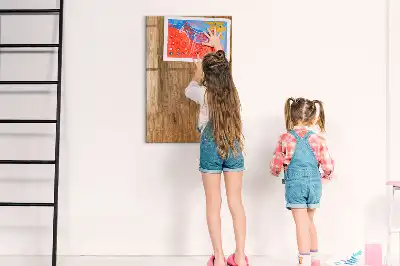 Magnetická kreslící tabule v dekoru teplého dřeva