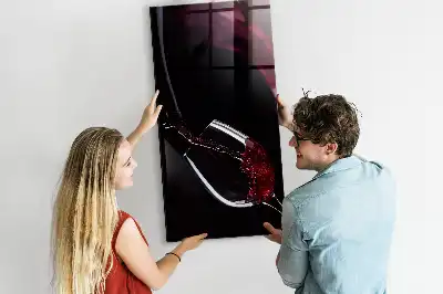 Magnetická psací tabule motiv rozlité víno