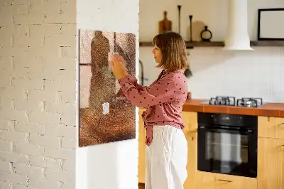 Magnetická kreslící tabule ve tvaru průřezu kmenem