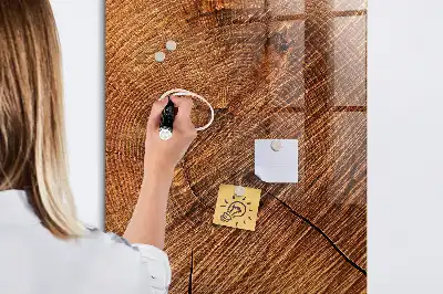 Magnetická psací tabule v dekoru teplého dřeva