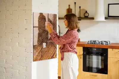 Magnetická psací tabule v dekoru teplého dřeva
