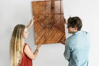 Magnetická psací tabule v dekoru teplého dřeva