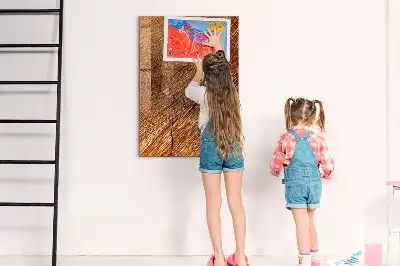 Magnetická psací tabule v dekoru teplého dřeva