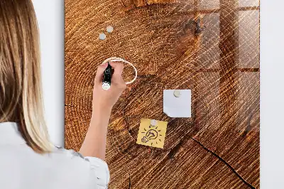 Magnetická psací tabule v dekoru teplého dřeva