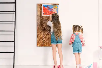 Magnetická psací tabule v dekoru teplého dřeva