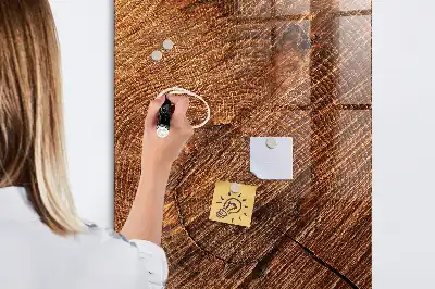 Magnetická psací tabule v dekoru teplého dřeva
