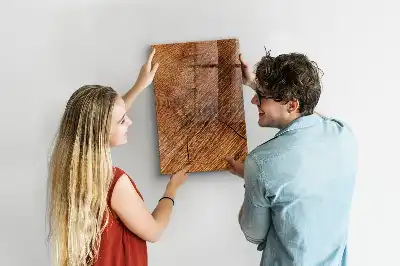 Magnetická psací tabule v dekoru teplého dřeva