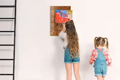 Magnetická psací tabule v dekoru teplého dřeva