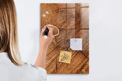 Magnetická psací tabule v dekoru teplého dřeva