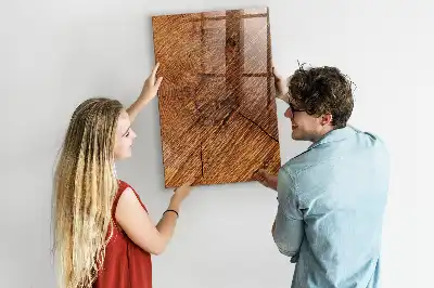Magnetická psací tabule v dekoru teplého dřeva