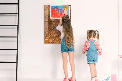 Magnetická psací tabule v dekoru teplého dřeva